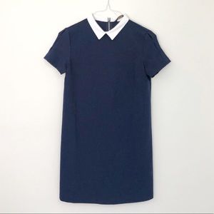 Zara Navy Blue Collared Dress